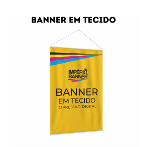 BANNER EM TECIDO - M² TECIDO 100% POLIESTER M²   COSTURADO 