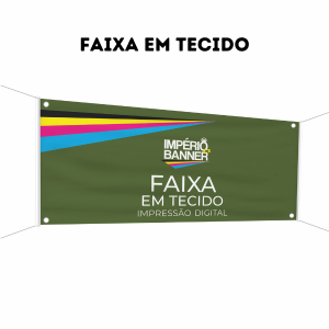 FAIXA EM TECIDO - M² TECIDO 100% POLIESTER m2   COSTURADO 