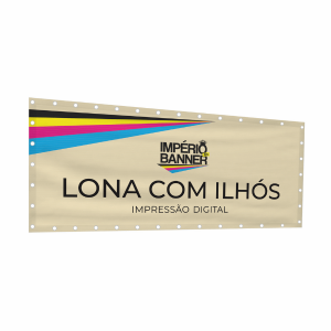 Lona com ilhós - m2 - Personalizada  m2   Lona com dobra (reforço) e ilhós em volta 