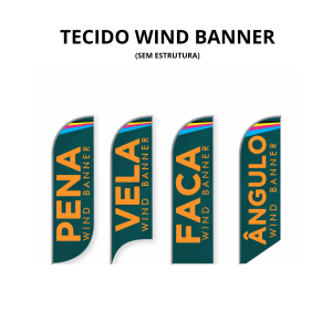 TECIDO WIND BANNER Tecido: Dupla-Face Pena, ângulo, Faca e vela Impressão colorida Tecido 100% Poliéster Costurado 