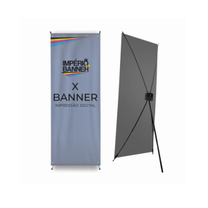 X-Banner (com a Lona impressa) Lona 440g Vários tamanhos    